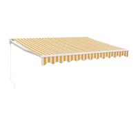QJBSAVVA Tenda da Sole Retrattile da Parete 3,5x2,5m Giallo e Bianco