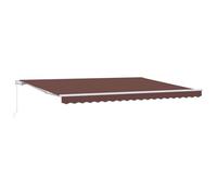 QJBSAVVA Tenda da Sole Retrattile Manuale 450x300 cm Marrone
