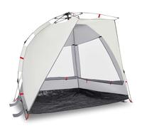 QJBSAVVA Tenda da spiaggia per 2 persone, colore grigio, sistema di sgancio rapido per montaggio rapido, grande tenda da spiaggia con 3 finestre e borsa per il trasporto, protezione dal vento per