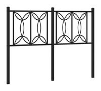 QJBSAVVA Testata Letto Singolo Testiera Letto Una Piazza e Mezza Testata Letto Matrimoniale Testiere per Letto Matrimoniale - Testiera in Metallo Nero 120 cm per Dormitorio Camera Da Letto