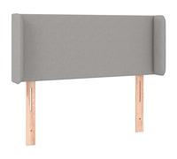 QJBSAVVA Testiera ad Orecchio per Letto in Tessuto Grigio 103x16 cm | Elemento d'arredo per camera da letto con altezza regolabile e supporto schiena imbottito in morbido tessuto resistente.