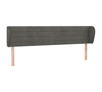 QJBSAVVA Testiera ad Orecchio per Letto in Velluto Grigio Scuro 163x23 cm | Elemento d'arredo imbottito con altezza regolabile per camera da letto, offre ottimo supporto dorsale per la lettura.