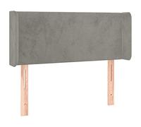 QJBSAVVA Testiera ad Orecchio per Letto Singolo 103 cm Velluto Grigio | Elegante schienale imbottito in foam per camera da letto, con altezza regolabile da 78 a 88 cm per un comfort ottimale.