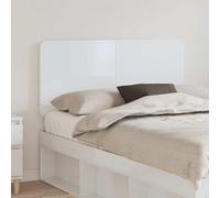 QJBSAVVA Testiera bianca lucida, 138 x 3 x 100 cm, materiale in legno, design moderno e durevole, per camera da letto, camera degli ospiti e camera d'albergo