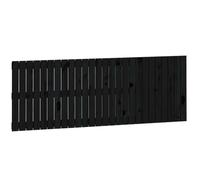 QJBSAVVA Testiera da Parete Nera 166x3x60 cm Legno Pino | Design sospeso salvaspazio per camera da letto, offre un valido supporto dorsale e uno stile classico in solido pino.