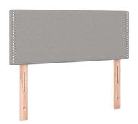 QJBSAVVA Testiera Imbottita in Tessuto Grigio Chiaro 100x5x88 cm | Design elegante con rivetti per camera da letto, altezza regolabile e gambe stabili in legno massello di larice.