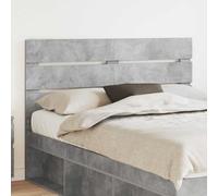 QJBSAVVA Testiera in cemento grigio 143 x 3 x 100 cm in legno dal design moderno, robusta e durevole, facile da montare per camera da letto appartamento