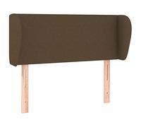 QJBSAVVA Testiera Letto ad Orecchio Tessuto Marrone Scuro 83x23 cm | Schienale imbottito regolabile in altezza con orecchie laterali per camera da letto, tessuto traspirante marrone