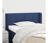 QJBSAVVA Testiera letto blu regolabile in altezza 83 x 16 x 78/88 cm con orecchie Design moderno in tessuto resistente legno di larice massiccio schienale comodo per camera da letto