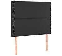 QJBSAVVA Testiera Letto Imbottita in Similpelle Nero 100x5x118/128 cm | Elemento d'arredo per camera da letto con altezza regolabile, imbottitura morbida e dettagli con rivetti eleganti.
