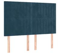 QJBSAVVA Testiera Letto in Velluto Blu Scuro 144 cm Regolabile