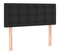 QJBSAVVA Testiera Letto Regolabile in Similpelle Nera 100x5 cm | Elemento decorativo per camera da letto con finitura a rivetti, altezze regolabili e imbottitura in gommapiuma.