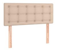 QJBSAVVA Testiera Letto Similpelle Cappuccino 100x5x78/88 cm | Imbottitura morbida e altezza regolabile per il massimo comfort nella camera da letto con eleganti finiture a rivetti.