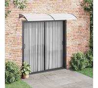 QJBSAVVA Tettoia in policarbonato 240 x 75 cm con supporto in ABS e listelli in alluminio, protegge la porta di casa e le finestre dalla pioggia e dal sole, design elegante per privati e commerciali