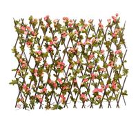 QJBSAVVA Traliccio Edera Artificiale Espandibile Siepe 180x60 cm Rosa