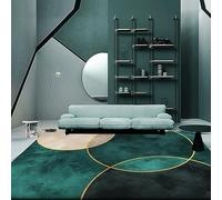 QJDTZMD Tappeto Salotto Moderno Lavabile 140 x 160 cm Tappeti Camera da Letto Tappeto Pelo Corto Antiscivolo Morbido Tappeti Moderni Soggiorno Grandi Linee moderne verde giallo