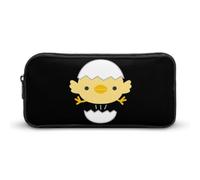 Qjjinxior Astuccio per matite, astuccio con unicorno e arcobaleno, borsa per cancelleria, borsa da viaggio o piccola cassetta degli attrezzi, borsa per il trucco per ragazze, Pulcino guscio d'uovo, 22