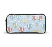 Qjjinxior Astuccio per matite, astuccio con unicorno e arcobaleno, borsa per cancelleria, borsa da viaggio o piccola cassetta degli attrezzi, borsa per il trucco per ragazze, Palloncino colorato ad