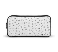 Qjjinxior Astuccio per matite, bella borsa per cancelleria, borsa da viaggio d'affari o piccola cassetta degli attrezzi, borsa per il trucco per ragazze, Cane zampa di cane osso, 22*12*5cm, Astuccio