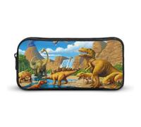 Qjjinxior Astuccio SatanicStationery, borsa da viaggio d'affari o piccola cassetta degli attrezzi, borsa per trucchi per ragazze, Carnivori Dinosauri, 22*12*5cm, Astuccio