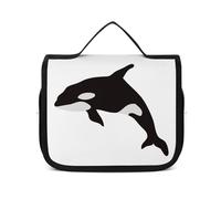Qjjinxior Beauty case da appendere con giocatore di hockey LCE, borsa per trucchi per viaggi, affari, vacanze, Modello di balena dell'assassino, 22.5x18.5cm, Classico