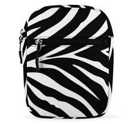 Qjjinxior Borsa a tracolla, borsa a tracolla con unicorno, arcobaleno, multiuso, piccola borsa a tracolla per lavoro, viaggi d'affari, Zebra nera., Taglia unica