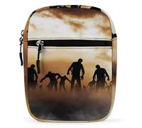 Qjjinxior Borsa a tracolla, borsa a tracolla con volpe dei cartoni animati, multiuso, piccola borsa a tracolla per lavoro, viaggi d'affari, Zombies Dead Men Walking Body at Night, Taglia unica