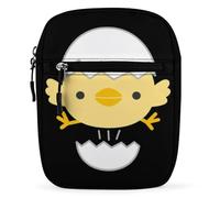 Qjjinxior Borsa a tracolla, strana borsa a tracolla colorata a forma di pollo, multiuso, piccola borsa a tracolla per lavoro, viaggi d'affari, Pulcino guscio d'uovo, Taglia unica