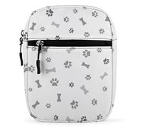 Qjjinxior Borsa a tracolla, strana borsa a tracolla colorata a forma di pollo, multiuso, piccola borsa a tracolla per lavoro, viaggi d'affari, Cane zampa di cane osso, Taglia unica