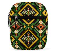 Qjjinxior Borsa a tracolla, strana borsa a tracolla colorata a forma di pollo, multiuso, piccola borsa a tracolla per lavoro, viaggi d'affari, Nativi americani, Taglia unica