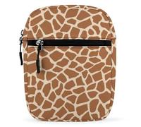 Qjjinxior Borsa a tracolla, strana borsa a tracolla colorata a forma di pollo, multiuso, piccola borsa a tracolla per lavoro, viaggi d'affari, Giraffa Pattern Animale, Taglia unica