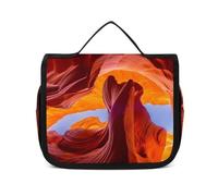 Qjjinxior Borsa da toilette da appendere, con bandiera italiana, borsa per trucchi per viaggi, affari, vacanze, Antelope Canyon, 22.5x18.5cm
