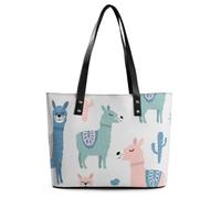 Qjjinxior Borsa tote da donna, graziosa borsa a mano con balena assassina, borsa a tracolla da donna per lavoro quotidiano viaggi, Cactus alpaca, 29*34*14cm