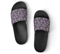 Qjjinxior Cavalier King Charles Spaniel, pantofole antiscivolo per uomo e donna, ciabatte da doccia, Nero Stile 2, 43.5 EU