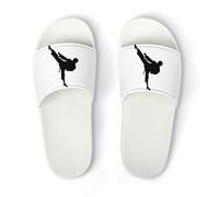 Qjjinxior Ciabatte antiscivolo per Taekwondo, per arti marziali, uomini e donne, ciabatte da doccia, Colore: bianco., 38 2/3 EU