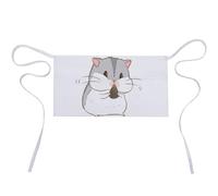 Qjjinxior Grembiule corto con motivo pinguino, mezza vita da lavoro, con 3 tasche, Criceto., 30x60cm
