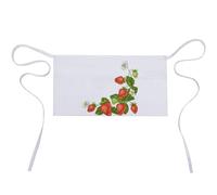 Qjjinxior Grembiule corto, motivo coccinelle infinito maculato mezzo grembiule da lavoro con 3 tasche, Fragola, 30x60cm
