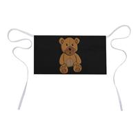Qjjinxior Grembiule corto, motivo coccinelle infinito maculato mezzo grembiule da lavoro con 3 tasche, Orsacchiotto, 30x60cm