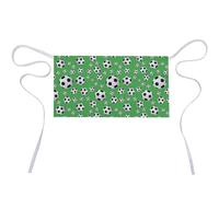Qjjinxior Grembiule corto, motivo coccinelle infinito maculato mezzo grembiule da lavoro con 3 tasche, Pallone da calcio, 30x60cm