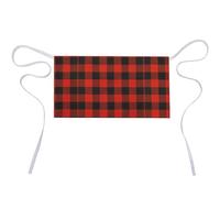 Qjjinxior Grembiule corto, motivo coccinelle infinito maculato mezzo grembiule da lavoro con 3 tasche, Rosso Nero Buffalo Check, 30x60cm