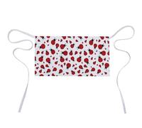 Qjjinxior Grembiule corto, motivo coccinelle infinito maculato mezzo grembiule da lavoro con 3 tasche, Motivo coccinelle Infinite Macchiate, 30x60cm