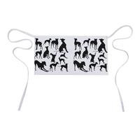 Qjjinxior Grembiule corto, motivo coccinelle infinito maculato mezzo grembiule da lavoro con 3 tasche, Cane Levriero Italiano, 30x60cm