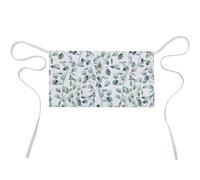 Qjjinxior Grembiule corto, motivo coccinelle infinito maculato mezzo grembiule da lavoro con 3 tasche, Foglie di eucalipto., 30x60cm