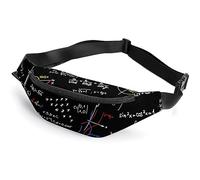 Qjjinxior Marsupio con note musicali colorate, marsupio regolabile per corsa, camminata, escursionismo, Matematica Matematica Lineare Educazione, 36*15cm