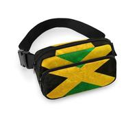 Qjjinxior Marsupio Satanic Marsupio Marsupio Regolabile Marsupio per Corsa Camminata Trekking, Bandiera della Giamaica Art Design, 20x13cm