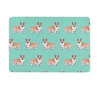 Qjjinxior Tappeto carino Corgi Pet e tè al latte, tappetino morbido per soggiorno, camera da letto (100 x 150 cm)