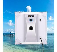 QJJML Robot lavavetri con Telecomando, Robot Elettrico per la Pulizia dei vetri - aspirazione del Vuoto antigoccia/2500pa, per finestre Alte per Interni ed Esterni