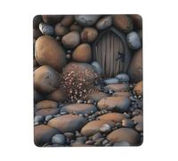 QJKFDHG Tappetino per mouse con poggiapolsi, design con grotta Hobbit, tappetino per scrivania da ufficio e gioco personalizzato per maggiore comfort e stile
