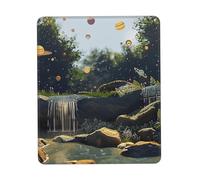 QJKFDHG Tappetino per mouse con poggiapolsi, design con paesaggio virtuale, tappetino da scrivania per giochi e ufficio per maggiore comfort e stile