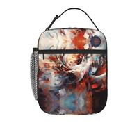 QJKFDHG The Physics of Color - Borsa termica per il pranzo per uomini e donne, con stampa su tutta la superficie, personalizzabile con tracolla rimovibile, grande capacità